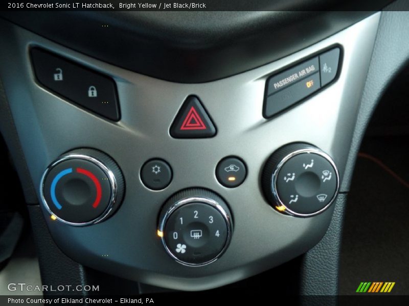 Bright Yellow / Jet Black/Brick 2016 Chevrolet Sonic LT Hatchback