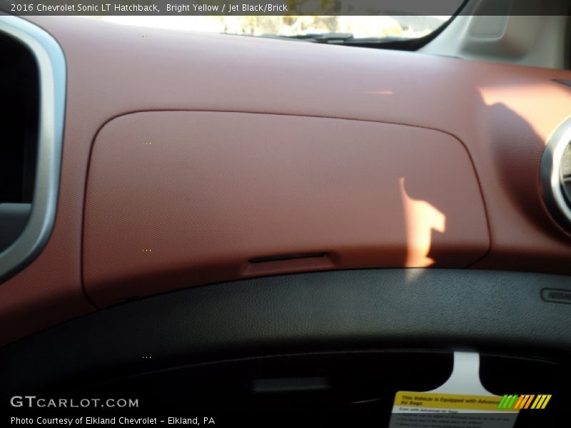 Bright Yellow / Jet Black/Brick 2016 Chevrolet Sonic LT Hatchback