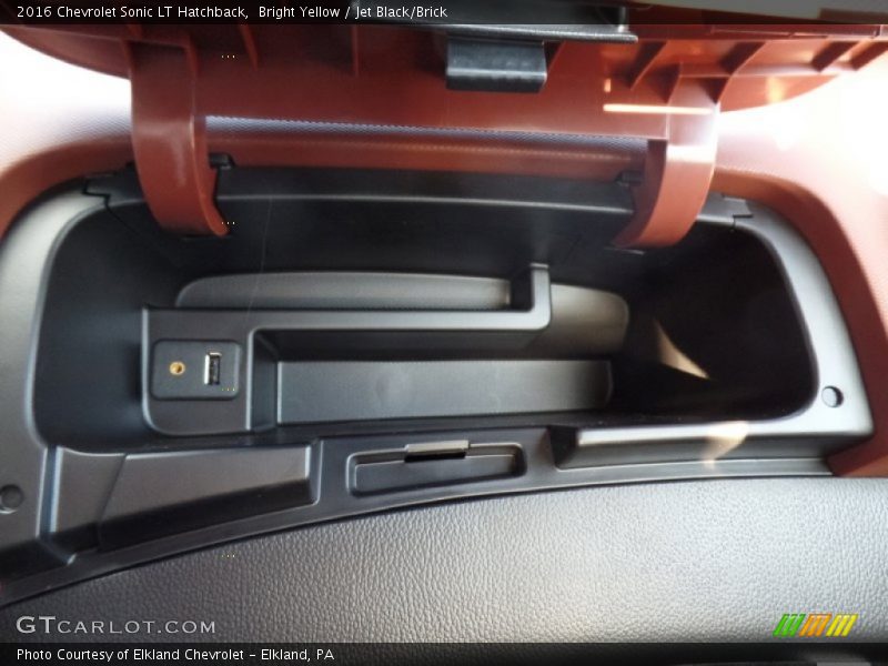 Bright Yellow / Jet Black/Brick 2016 Chevrolet Sonic LT Hatchback