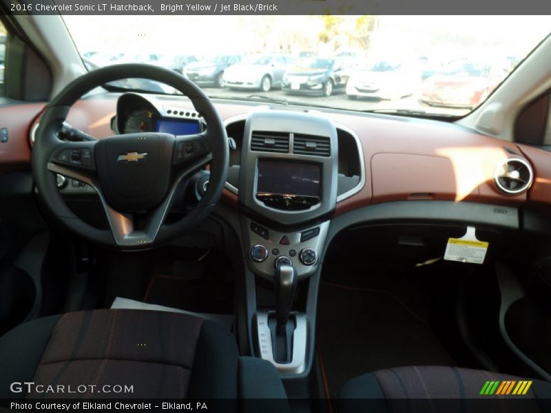 Bright Yellow / Jet Black/Brick 2016 Chevrolet Sonic LT Hatchback