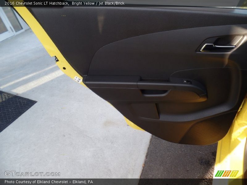 Bright Yellow / Jet Black/Brick 2016 Chevrolet Sonic LT Hatchback