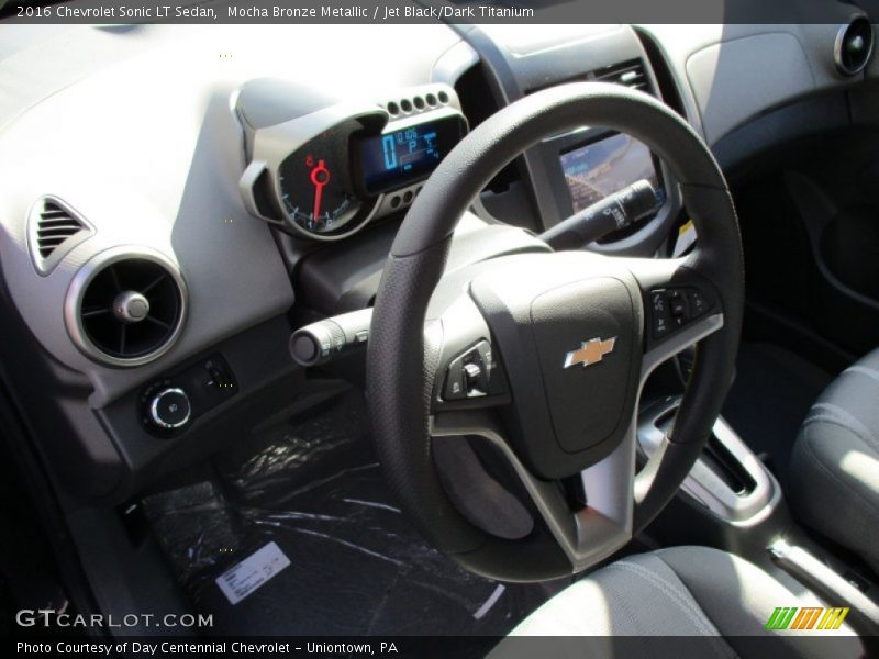 Mocha Bronze Metallic / Jet Black/Dark Titanium 2016 Chevrolet Sonic LT Sedan