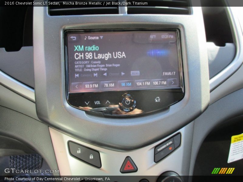 Mocha Bronze Metallic / Jet Black/Dark Titanium 2016 Chevrolet Sonic LT Sedan