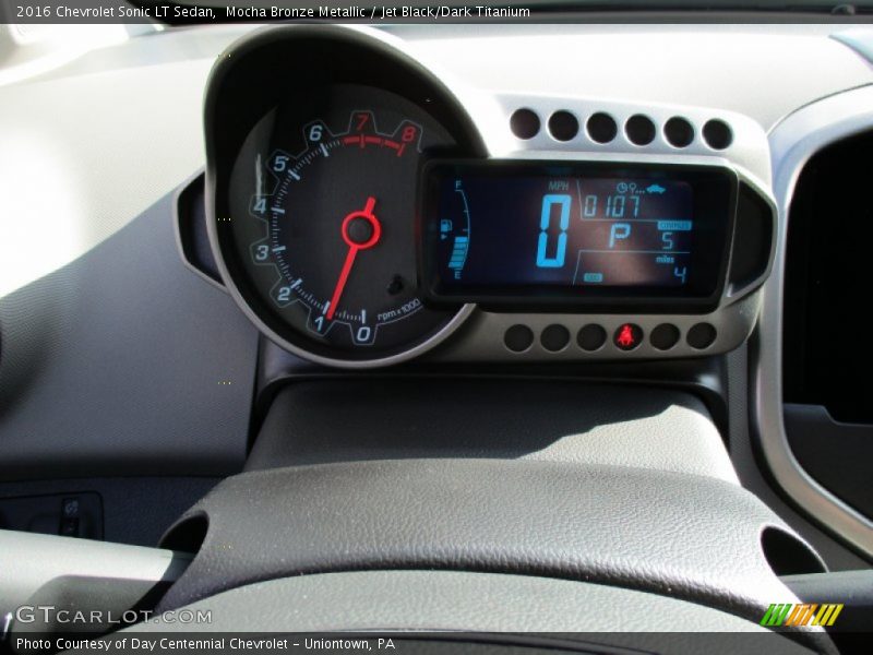 Mocha Bronze Metallic / Jet Black/Dark Titanium 2016 Chevrolet Sonic LT Sedan