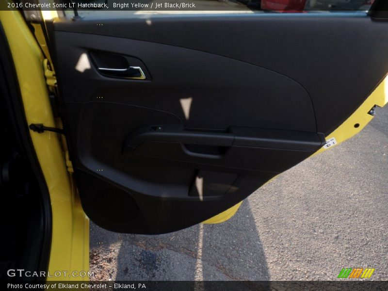 Bright Yellow / Jet Black/Brick 2016 Chevrolet Sonic LT Hatchback