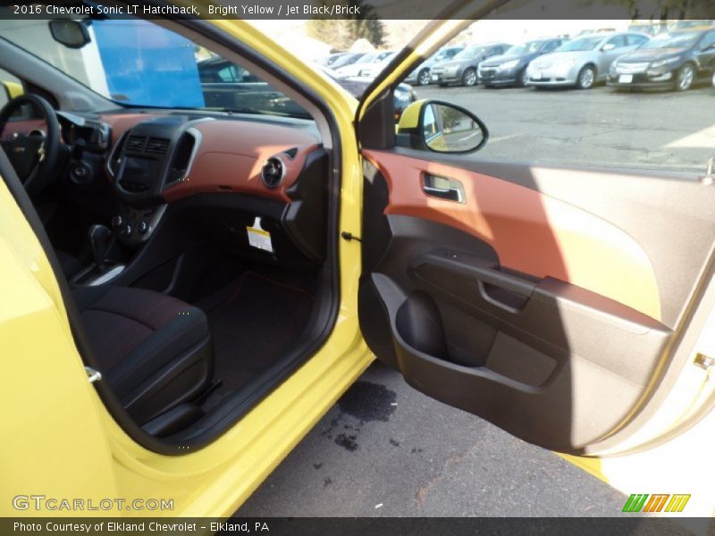 Bright Yellow / Jet Black/Brick 2016 Chevrolet Sonic LT Hatchback