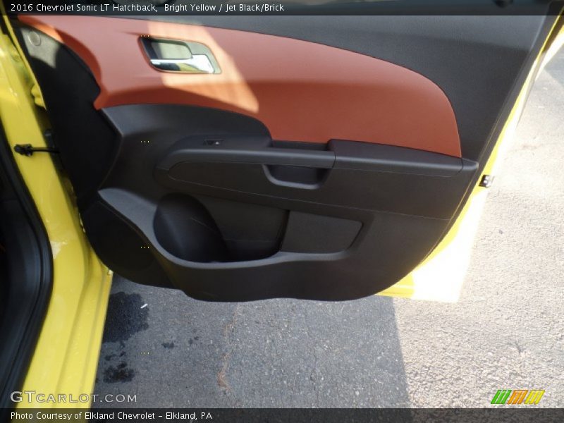 Bright Yellow / Jet Black/Brick 2016 Chevrolet Sonic LT Hatchback