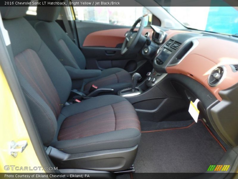 Bright Yellow / Jet Black/Brick 2016 Chevrolet Sonic LT Hatchback