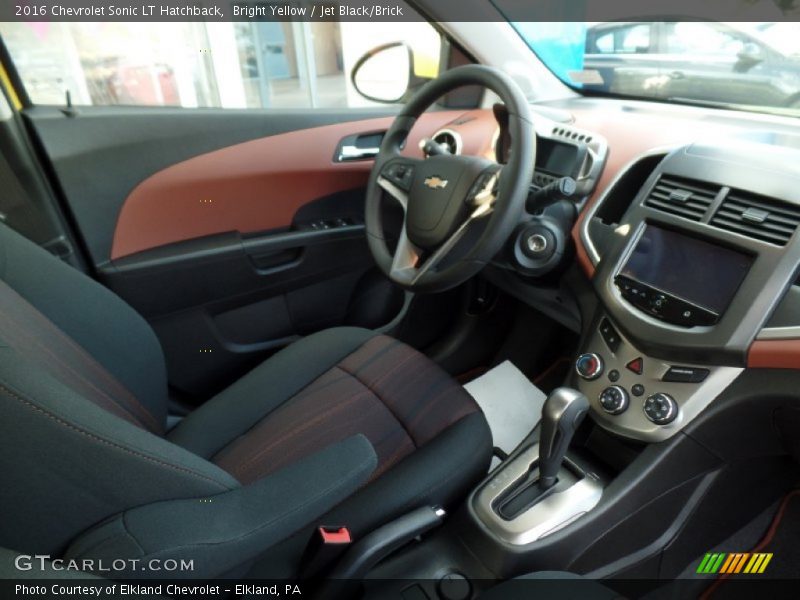 Bright Yellow / Jet Black/Brick 2016 Chevrolet Sonic LT Hatchback