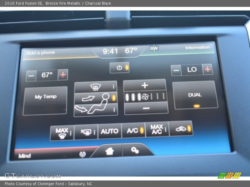 Bronze Fire Metallic / Charcoal Black 2016 Ford Fusion SE