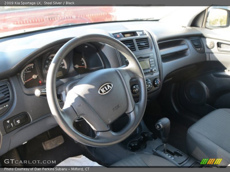 Steel Silver / Black 2009 Kia Sportage LX