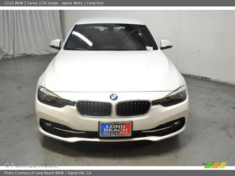 Alpine White / Coral Red 2016 BMW 3 Series 328i Sedan