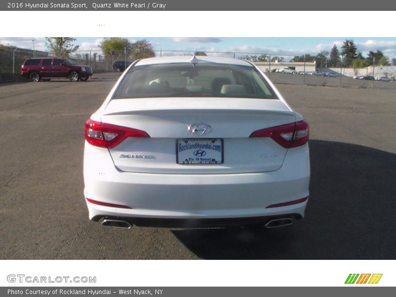 Quartz White Pearl / Gray 2016 Hyundai Sonata Sport