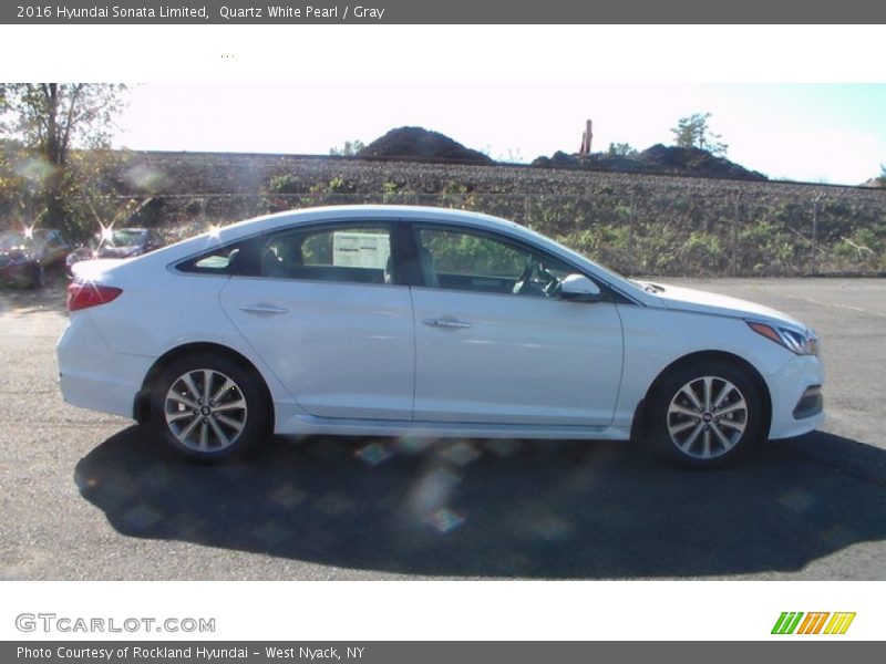 Quartz White Pearl / Gray 2016 Hyundai Sonata Limited