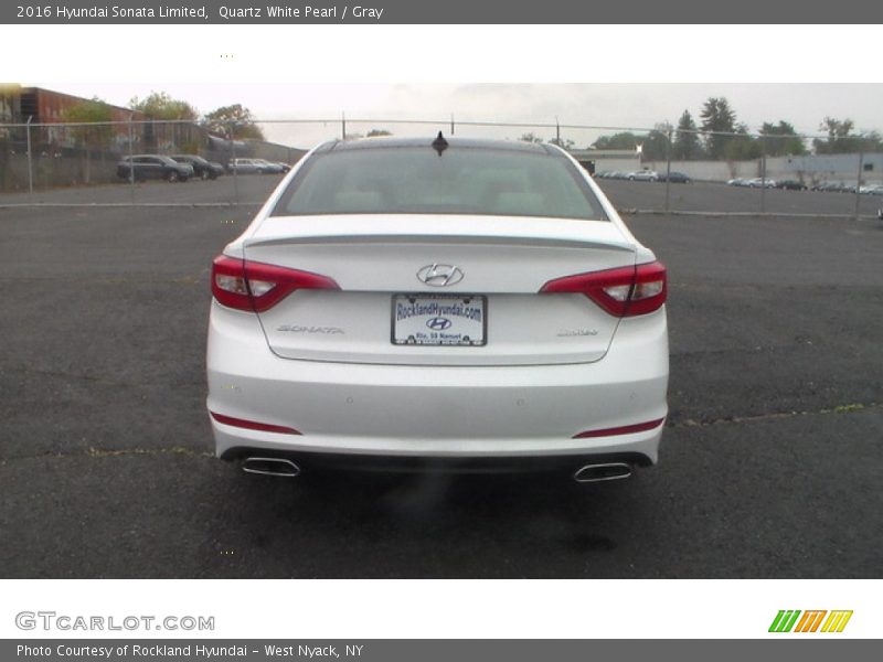 Quartz White Pearl / Gray 2016 Hyundai Sonata Limited