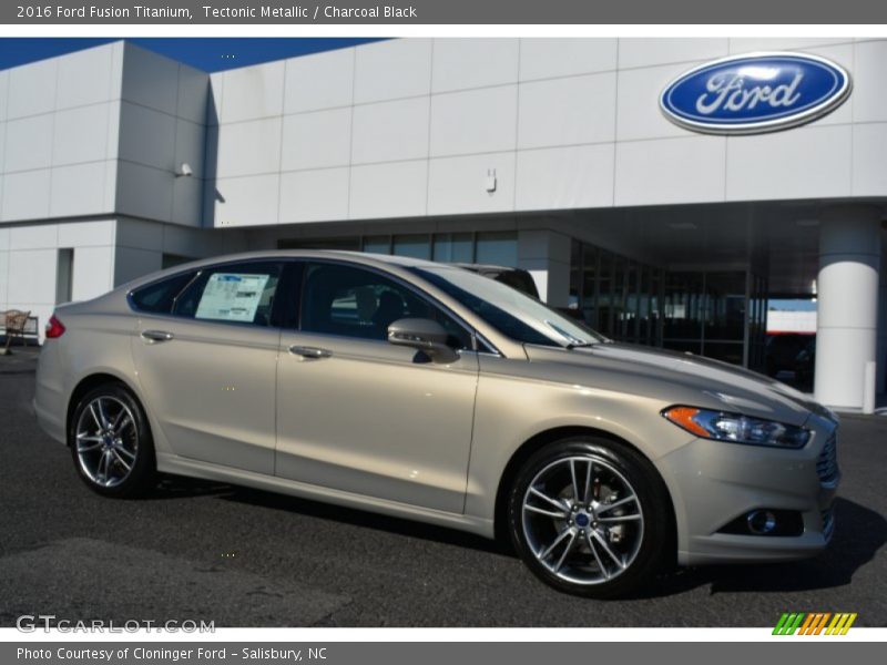 Tectonic Metallic / Charcoal Black 2016 Ford Fusion Titanium