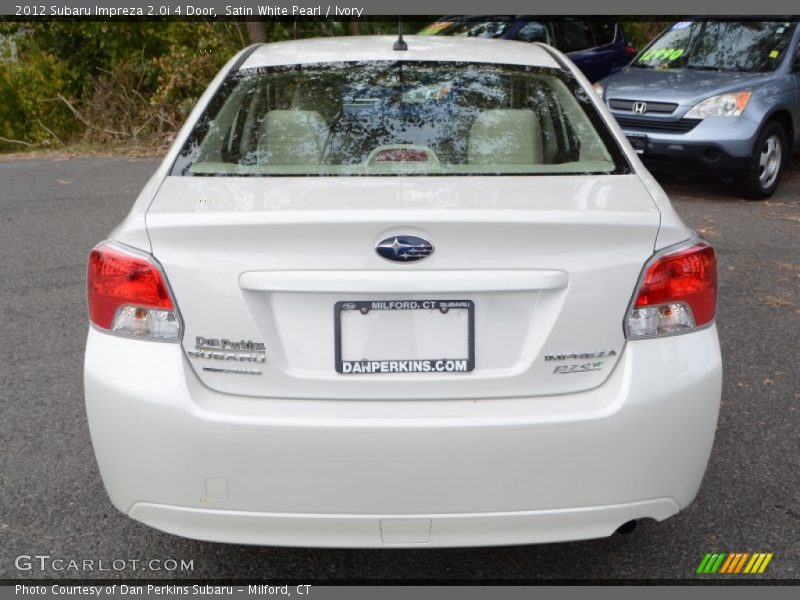 Satin White Pearl / Ivory 2012 Subaru Impreza 2.0i 4 Door