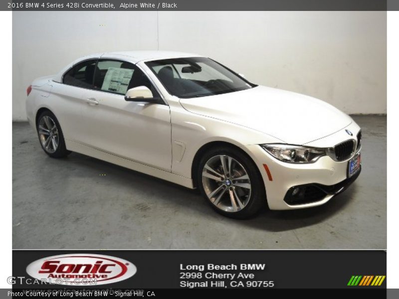 Alpine White / Black 2016 BMW 4 Series 428i Convertible