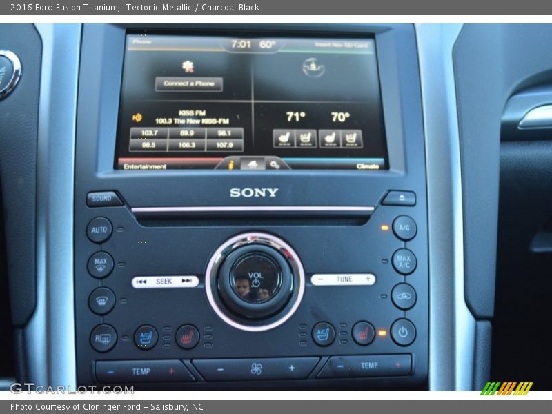 Tectonic Metallic / Charcoal Black 2016 Ford Fusion Titanium