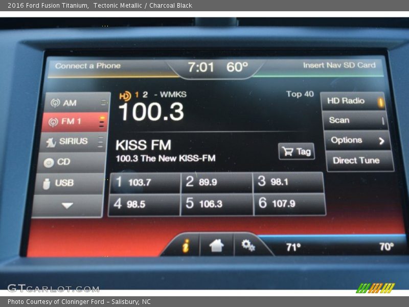 Tectonic Metallic / Charcoal Black 2016 Ford Fusion Titanium