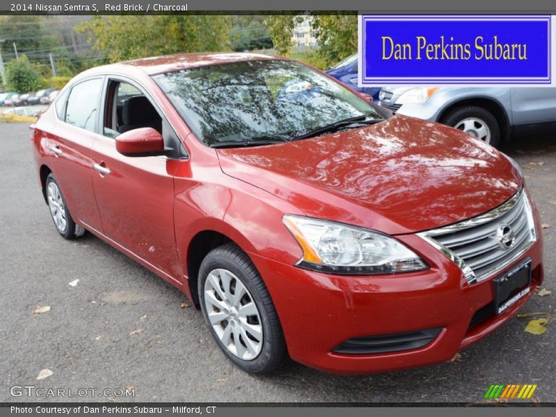 Red Brick / Charcoal 2014 Nissan Sentra S