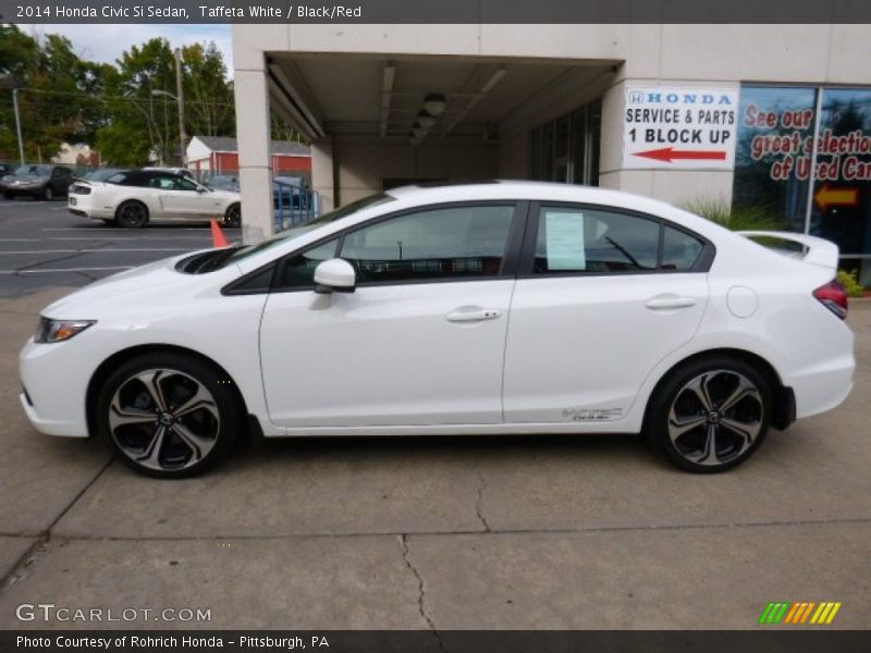 Taffeta White / Black/Red 2014 Honda Civic Si Sedan