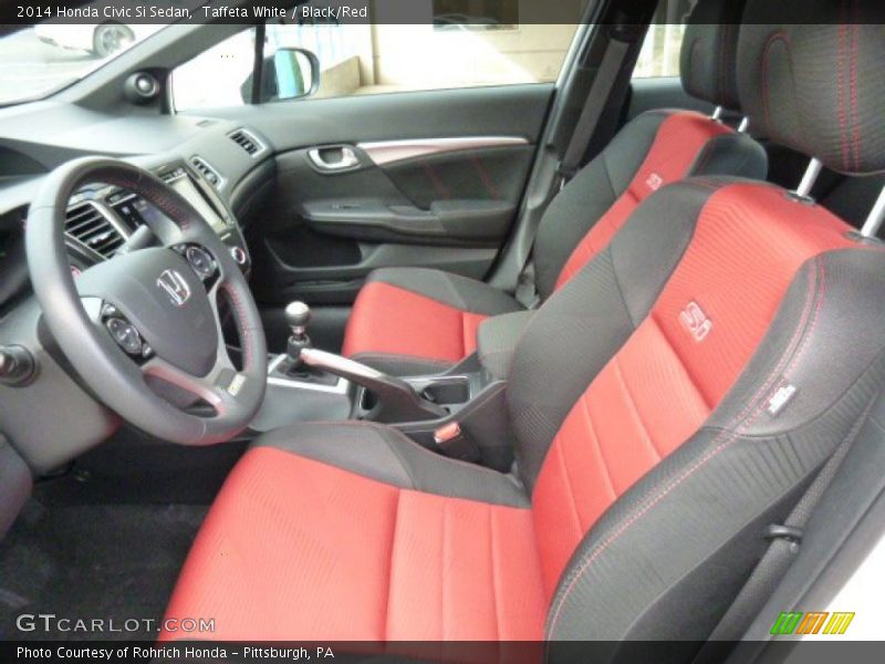 Taffeta White / Black/Red 2014 Honda Civic Si Sedan