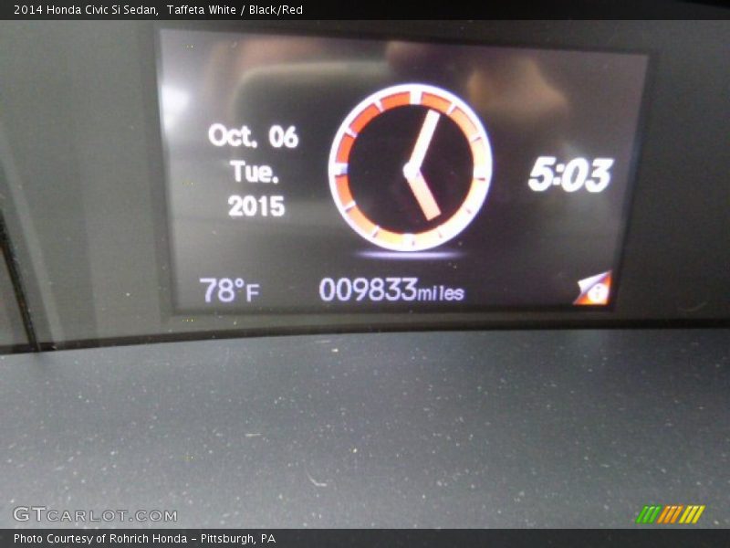 Taffeta White / Black/Red 2014 Honda Civic Si Sedan