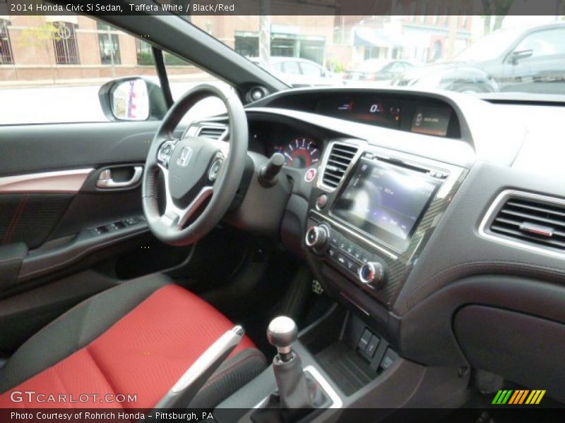 Taffeta White / Black/Red 2014 Honda Civic Si Sedan