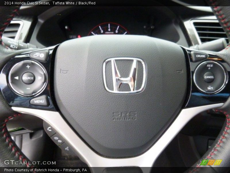 Taffeta White / Black/Red 2014 Honda Civic Si Sedan