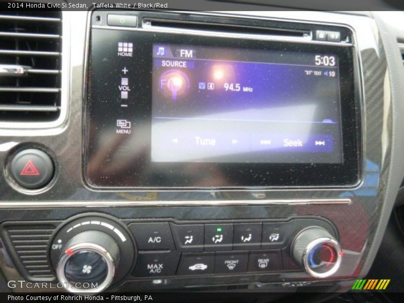 Taffeta White / Black/Red 2014 Honda Civic Si Sedan