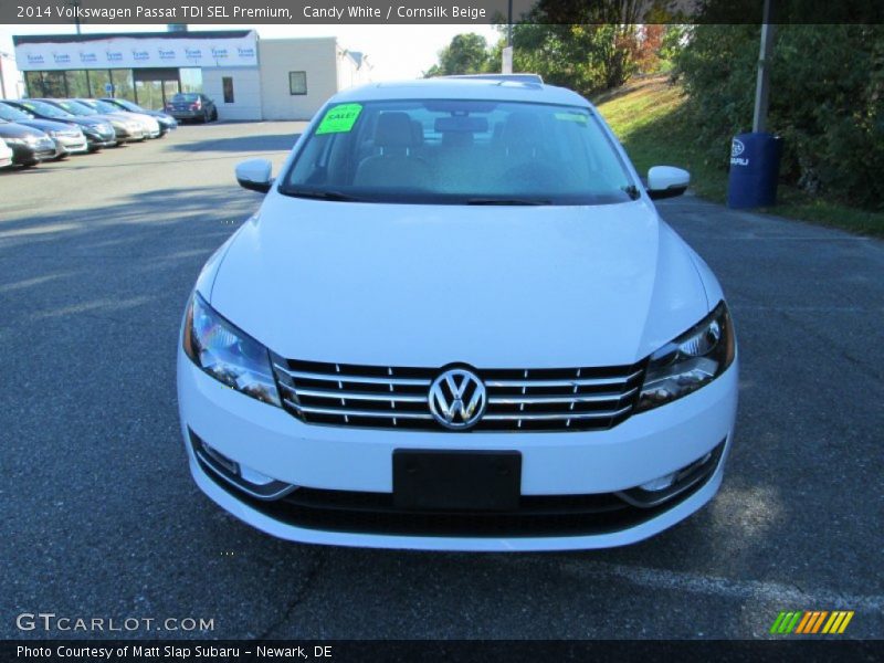 Candy White / Cornsilk Beige 2014 Volkswagen Passat TDI SEL Premium