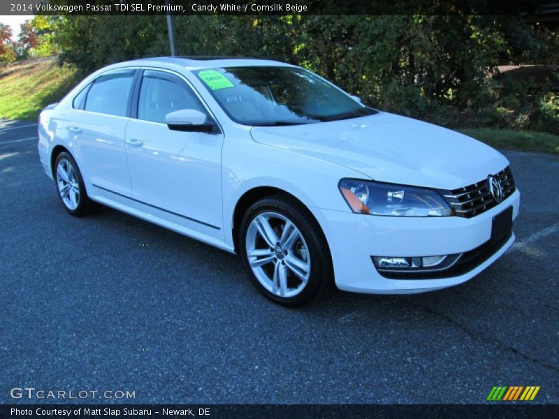 Candy White / Cornsilk Beige 2014 Volkswagen Passat TDI SEL Premium