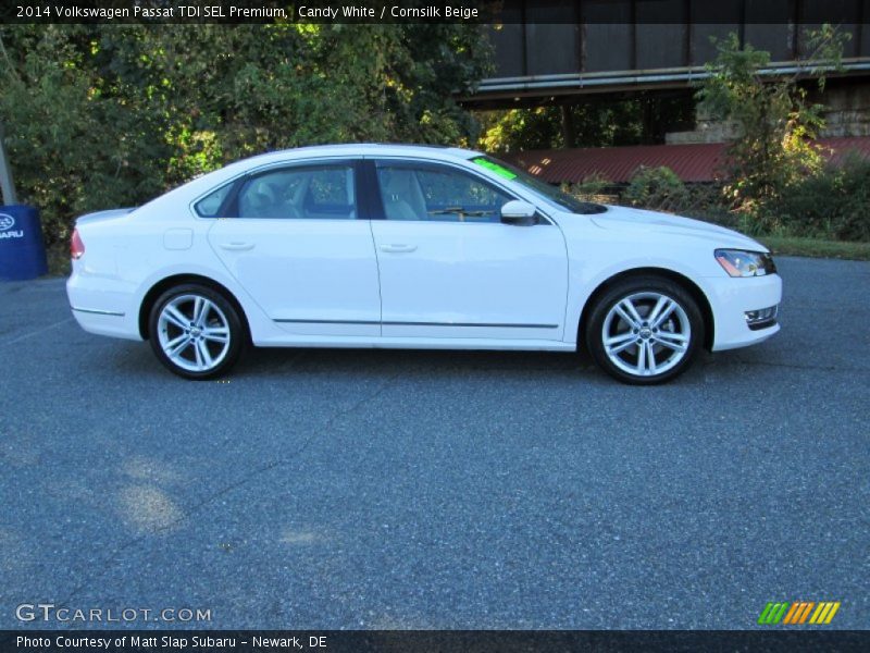 Candy White / Cornsilk Beige 2014 Volkswagen Passat TDI SEL Premium