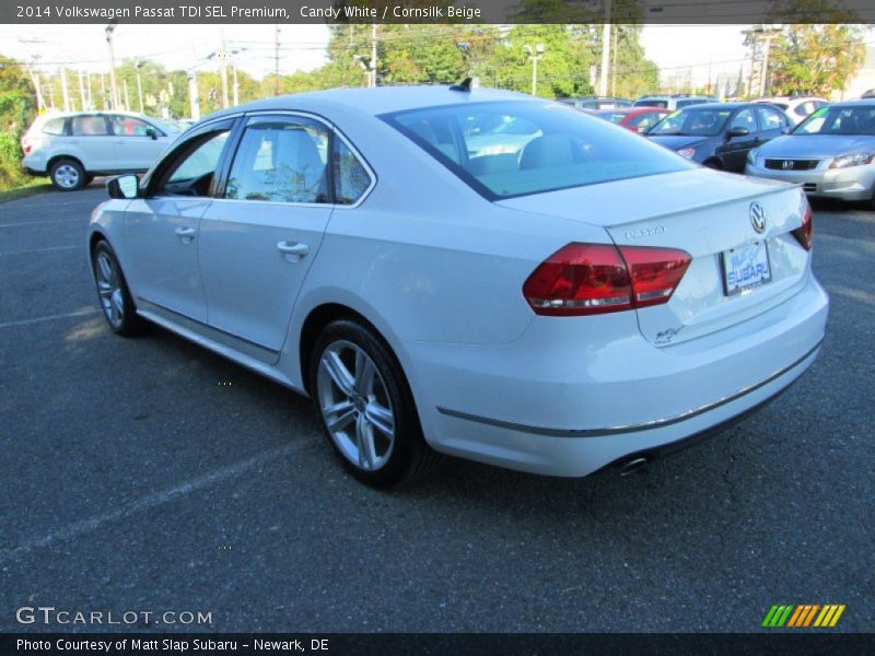Candy White / Cornsilk Beige 2014 Volkswagen Passat TDI SEL Premium