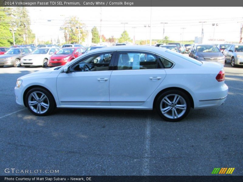 Candy White / Cornsilk Beige 2014 Volkswagen Passat TDI SEL Premium