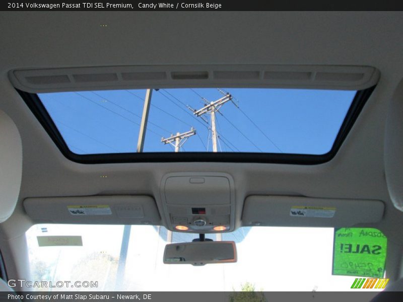 Candy White / Cornsilk Beige 2014 Volkswagen Passat TDI SEL Premium