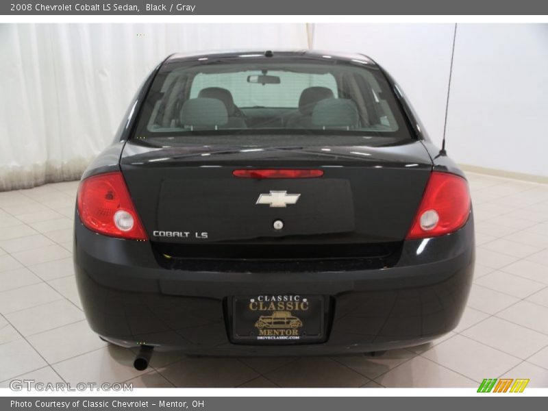 Black / Gray 2008 Chevrolet Cobalt LS Sedan