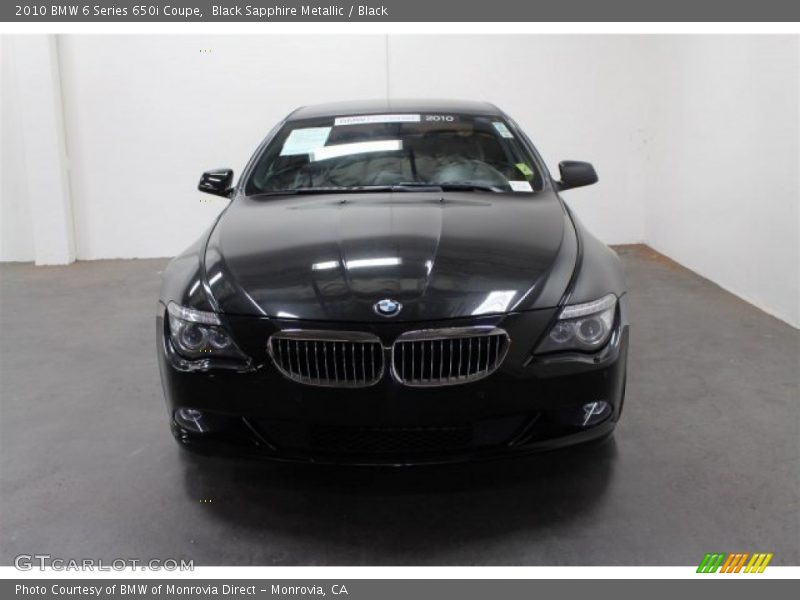 Black Sapphire Metallic / Black 2010 BMW 6 Series 650i Coupe