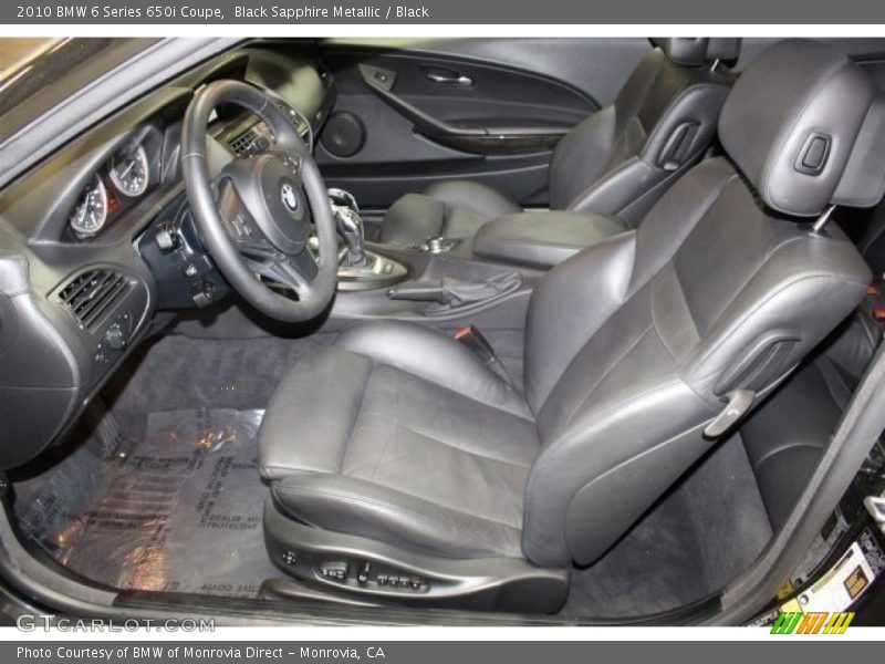 Black Sapphire Metallic / Black 2010 BMW 6 Series 650i Coupe