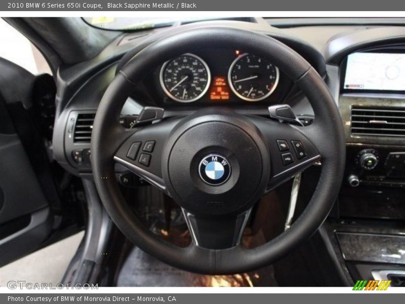 Black Sapphire Metallic / Black 2010 BMW 6 Series 650i Coupe