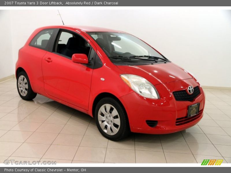 Absolutely Red / Dark Charcoal 2007 Toyota Yaris 3 Door Liftback