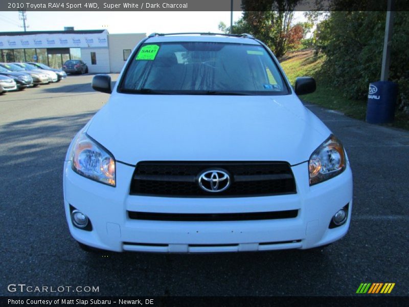 Super White / Dark Charcoal 2010 Toyota RAV4 Sport 4WD