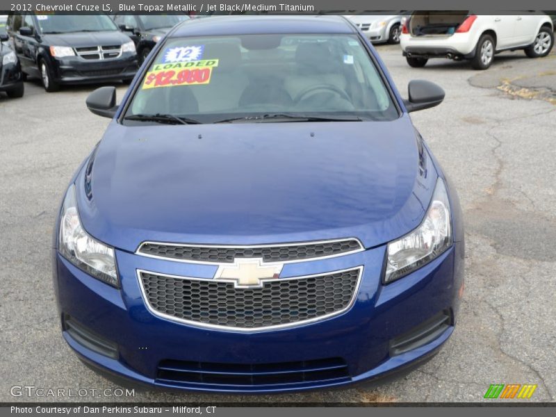 Blue Topaz Metallic / Jet Black/Medium Titanium 2012 Chevrolet Cruze LS