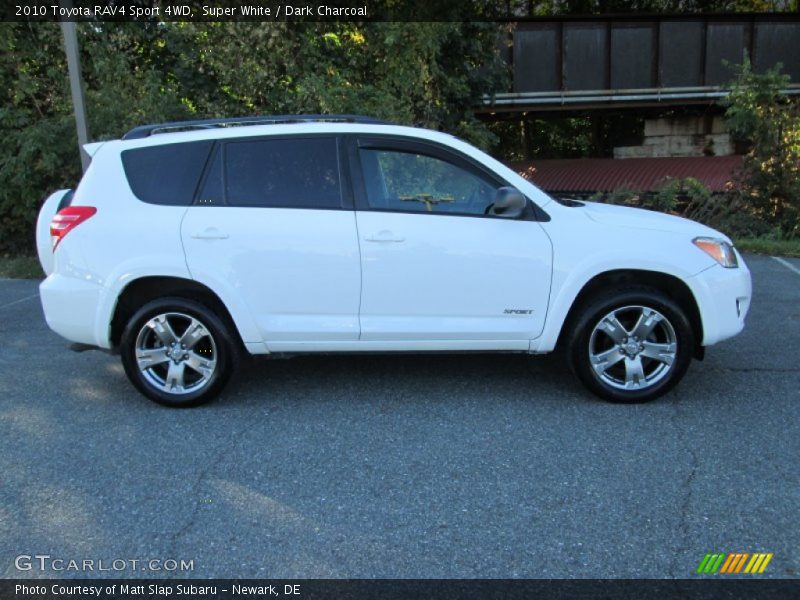 Super White / Dark Charcoal 2010 Toyota RAV4 Sport 4WD