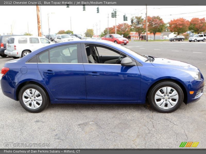 Blue Topaz Metallic / Jet Black/Medium Titanium 2012 Chevrolet Cruze LS