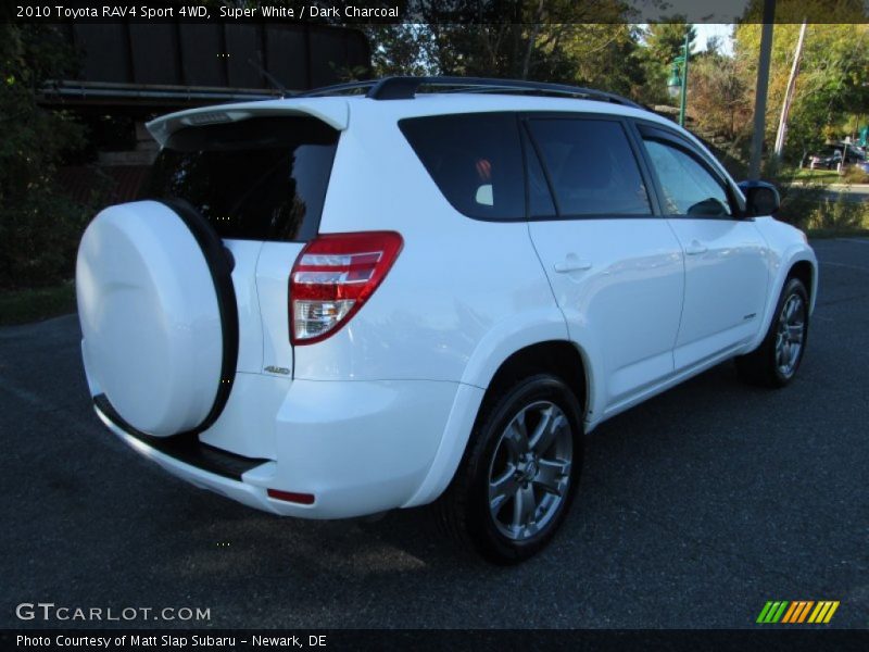 Super White / Dark Charcoal 2010 Toyota RAV4 Sport 4WD