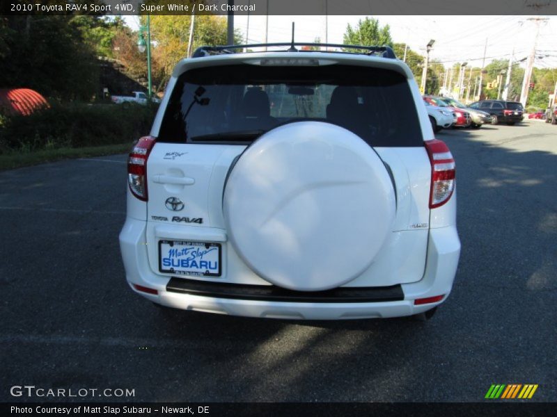 Super White / Dark Charcoal 2010 Toyota RAV4 Sport 4WD