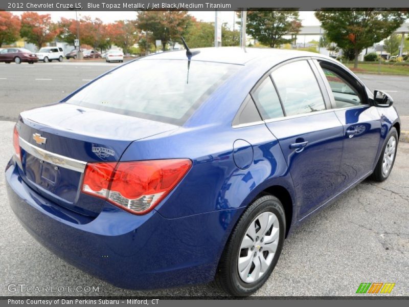 Blue Topaz Metallic / Jet Black/Medium Titanium 2012 Chevrolet Cruze LS