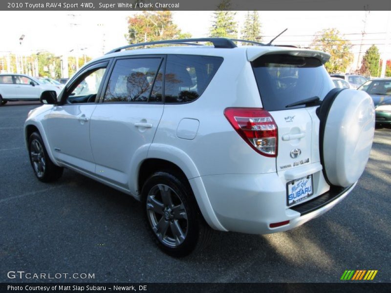 Super White / Dark Charcoal 2010 Toyota RAV4 Sport 4WD